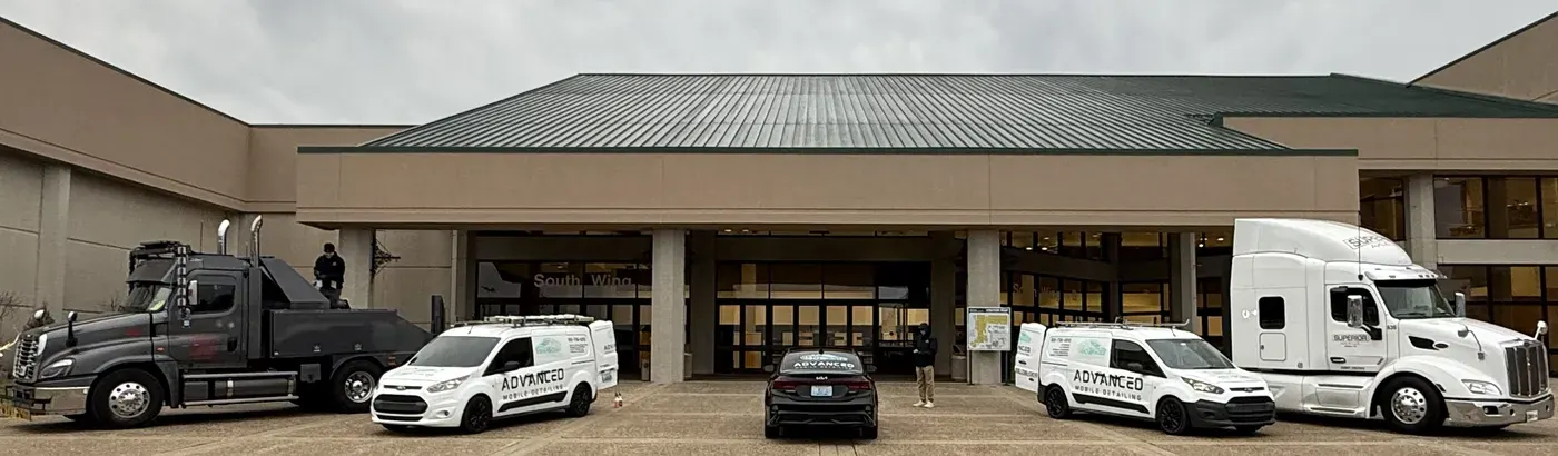 Fleet vehicles detailed on site by AMD in Louisville, KY