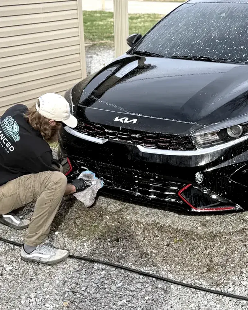 Wheels and tires being cleaned, Advanced Mobile Detailing mobile detailing near Hurstbourne, KY