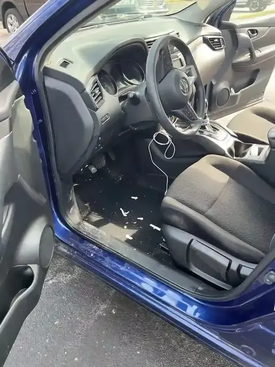 Car interior before AMD interior detailing in Louisville