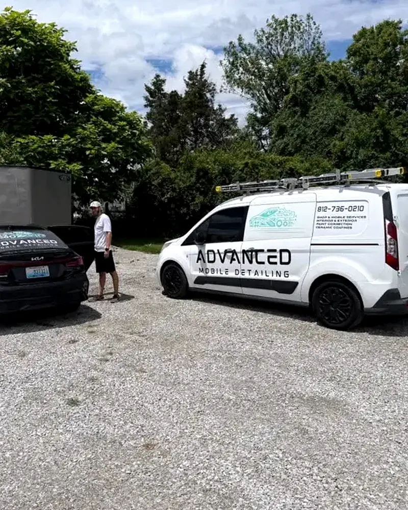 AMD mobile detailing van on site in Louisville, KY